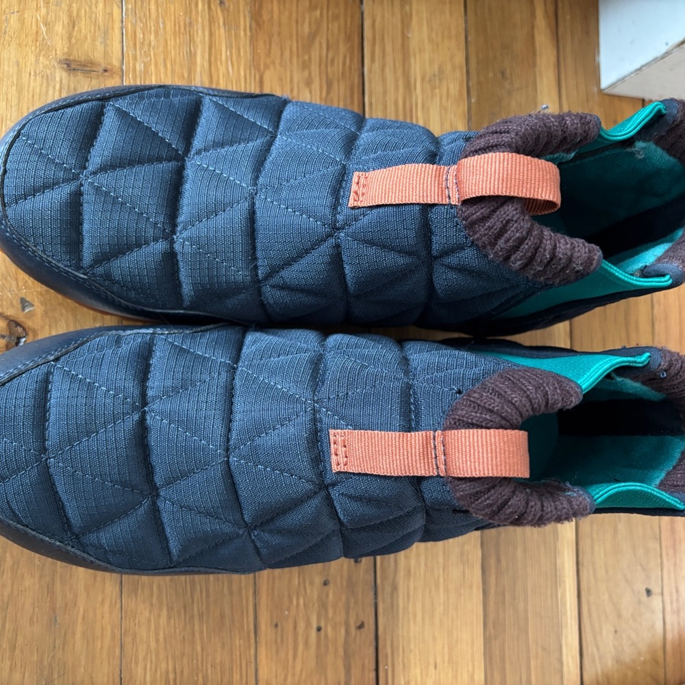 Teva Quilted Slip-On Shoes with Brown and Teal Highlights